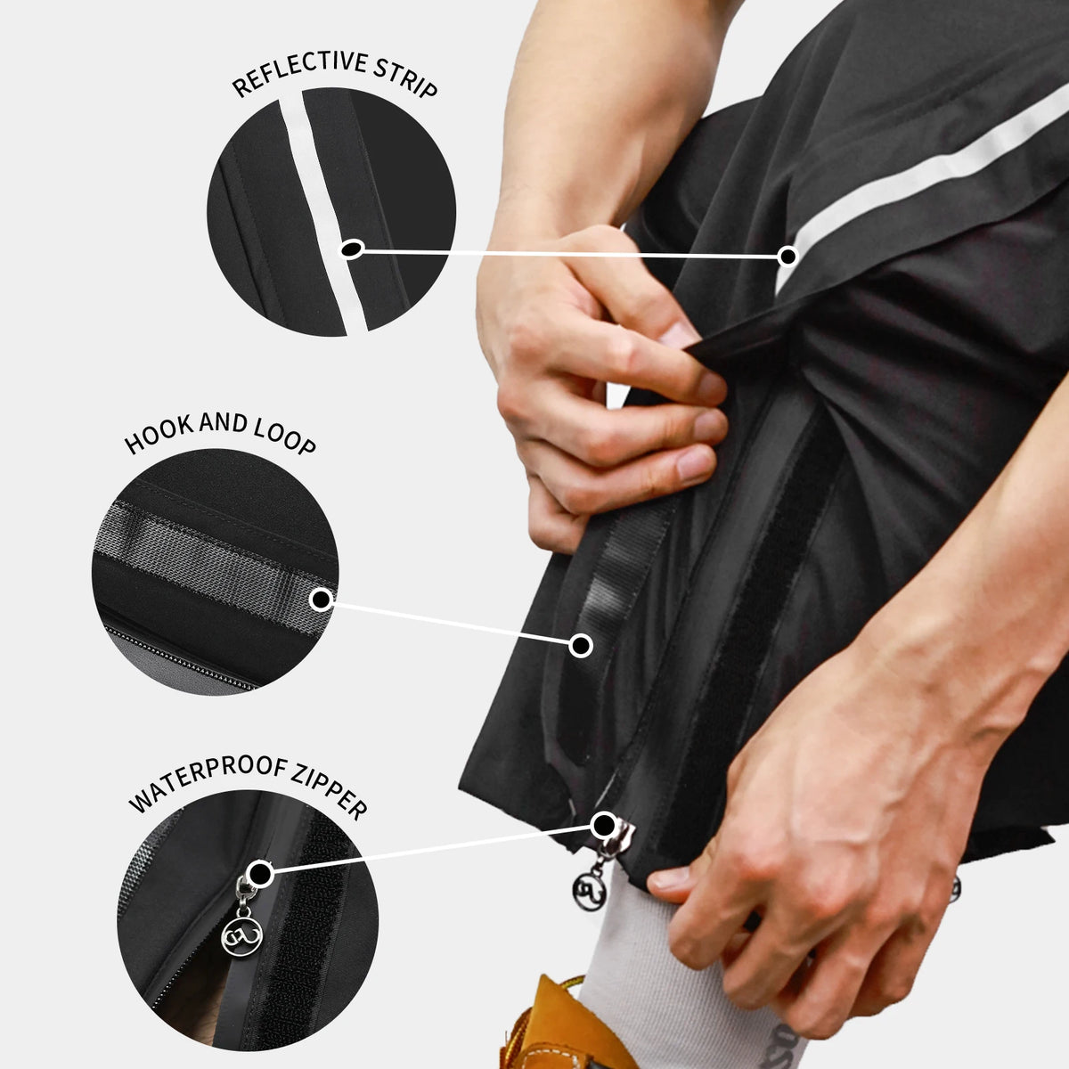 WOSAWE Motorcycle Motorbike Rainproof Single Pants Waterproof Unisex — product photo 2 of 6