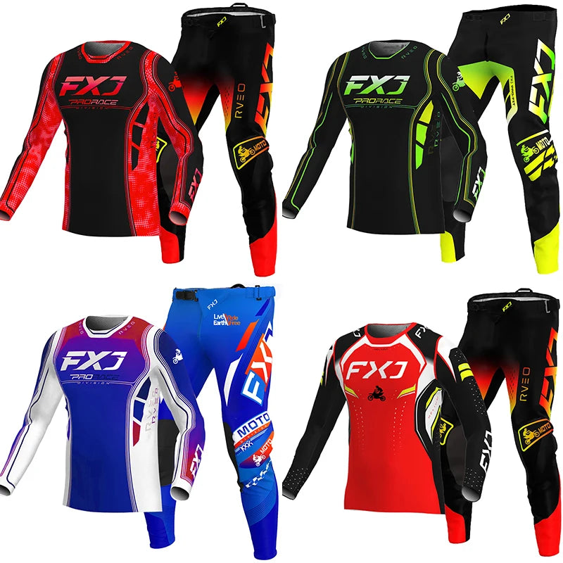 NEW 2026 FXJ blue enduro motocross gear set — product photo 4 of 5