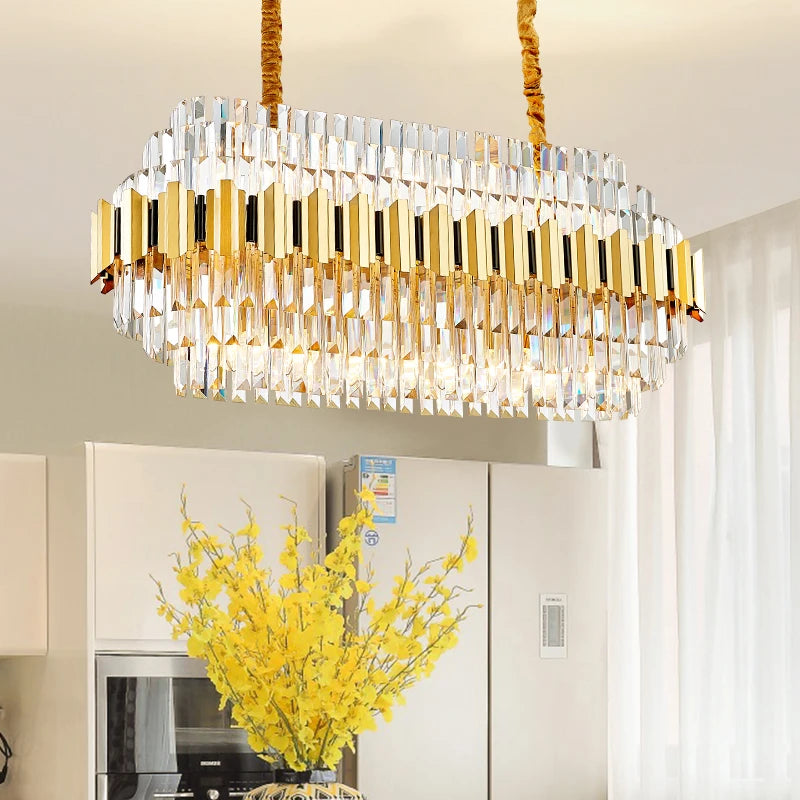 Modern Home Luxury Stainless Steel Crystal Chandelier Hotel — product photo 3 of 5