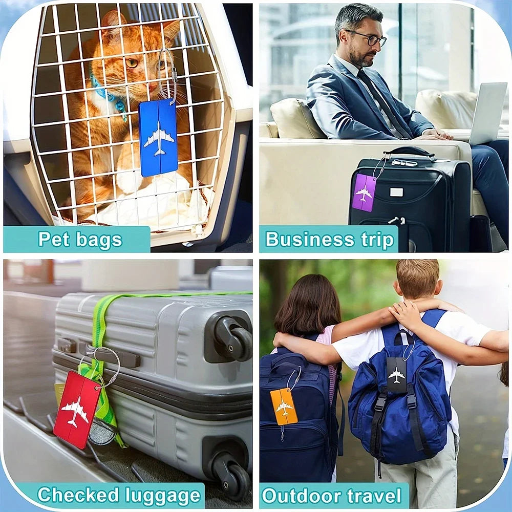 Aluminum Alloy Travel Luggage Tag Hanging Tag Suitcase — product photo 4 of 6