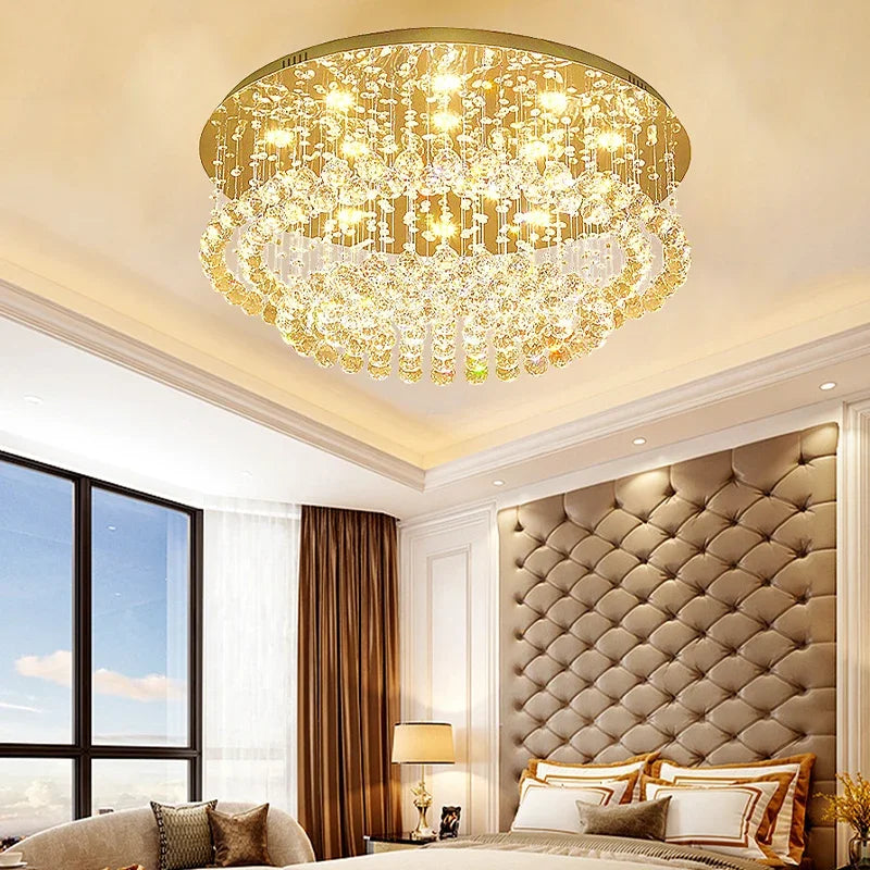 Led Crystal Ceiling Chandelier Rectangular Living Room Light — product photo 6 of 6