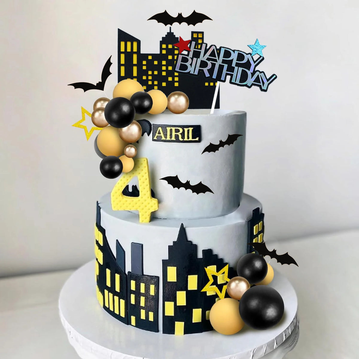 37 PCS Bat Cake Topper Happy Birthday Cake — main product photo