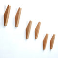 1/4pcs Natural Wood Clothes Hanger Wall Mounted Coat — main product photo