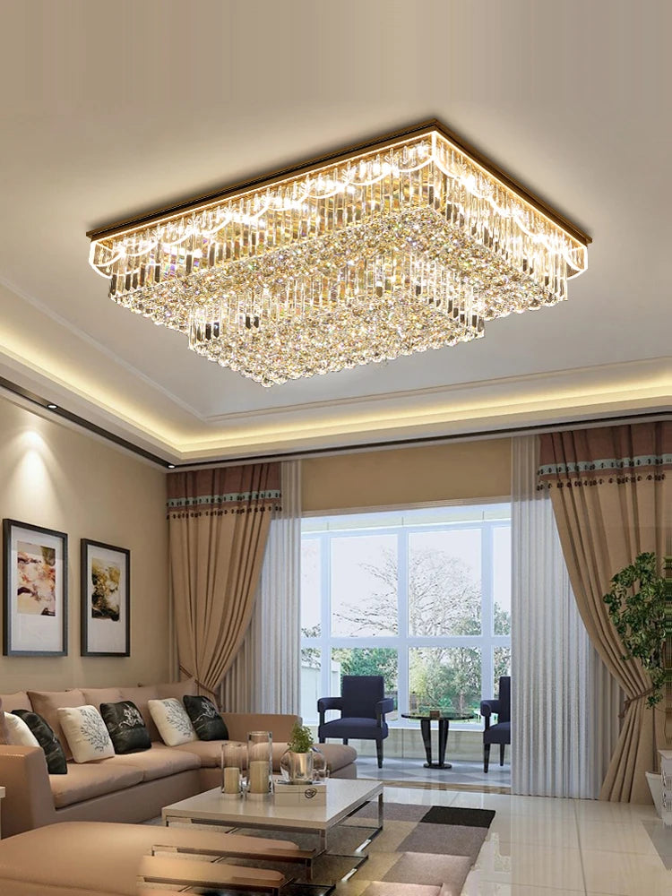 Dimmable LED Crystal Stainless Steel Lamparas De Techo — product photo 6 of 6