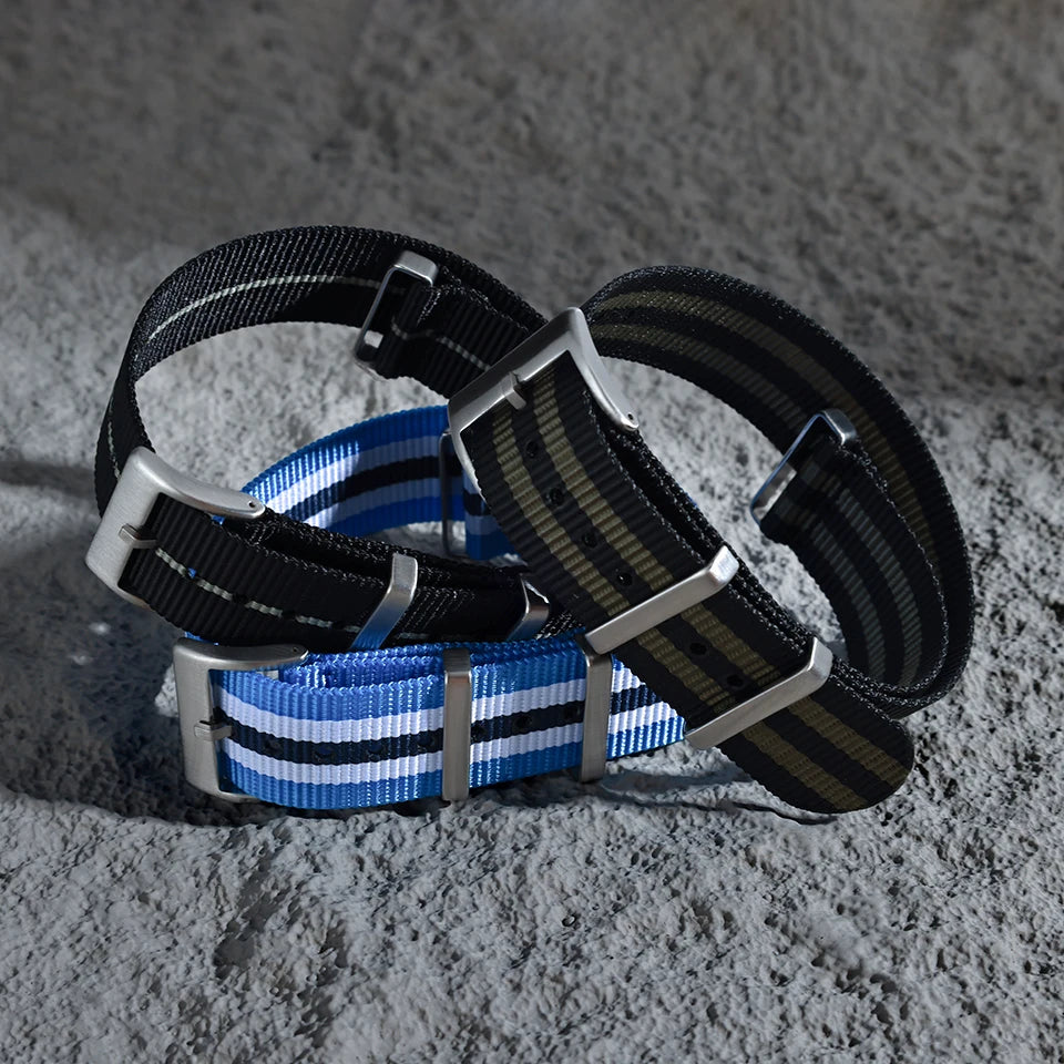 Premium 20mm 22mm Nylon Nato Watch Band Ribbed — product photo 3 of 6