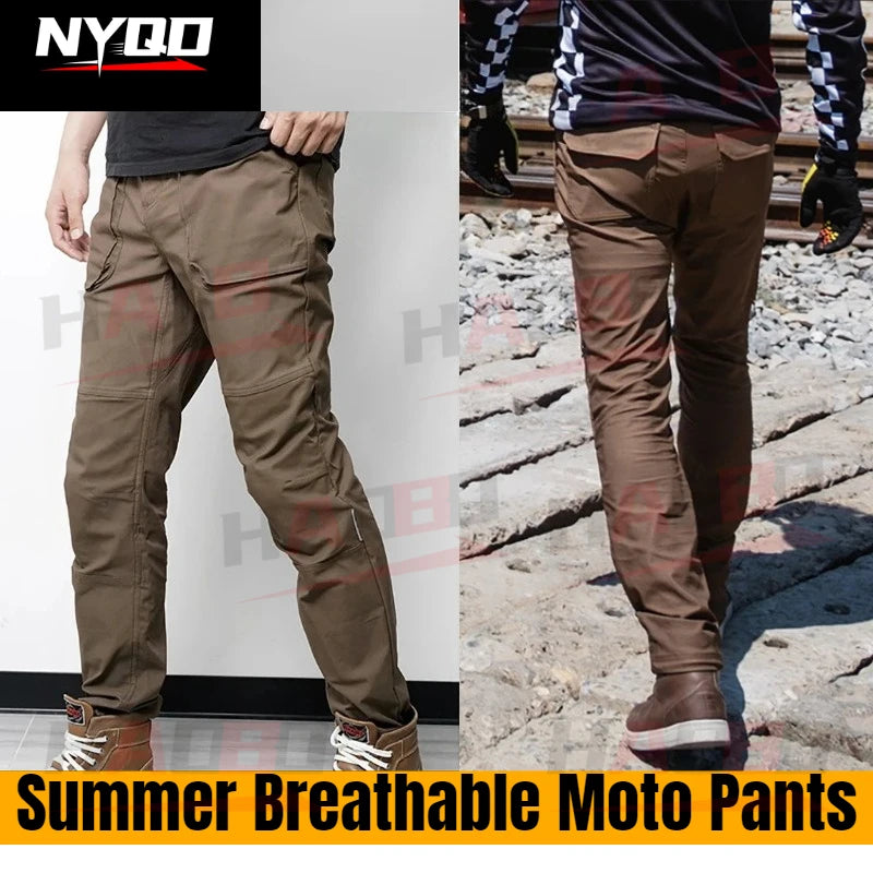 Men Women Summer Motorcycle Pants Anti Drop Wear- — main product photo