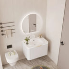 Rock Slab Seamless Wash Basin Corian Integrated Sink — product photo 3 of 6