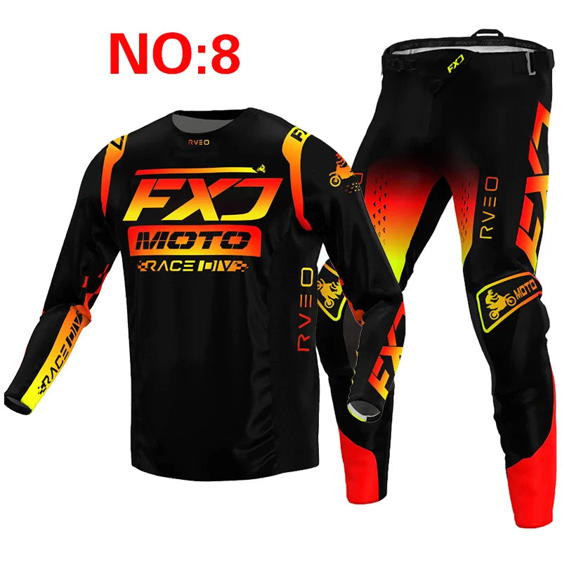 NEW 2025 FXJ black enduro motocross gear set — product photo 2 of 6