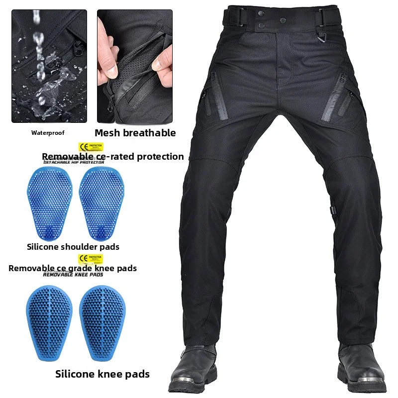 VOLERO Men's Summer Mesh Motorcycle Riding Pants Breathable — product photo 2 of 5