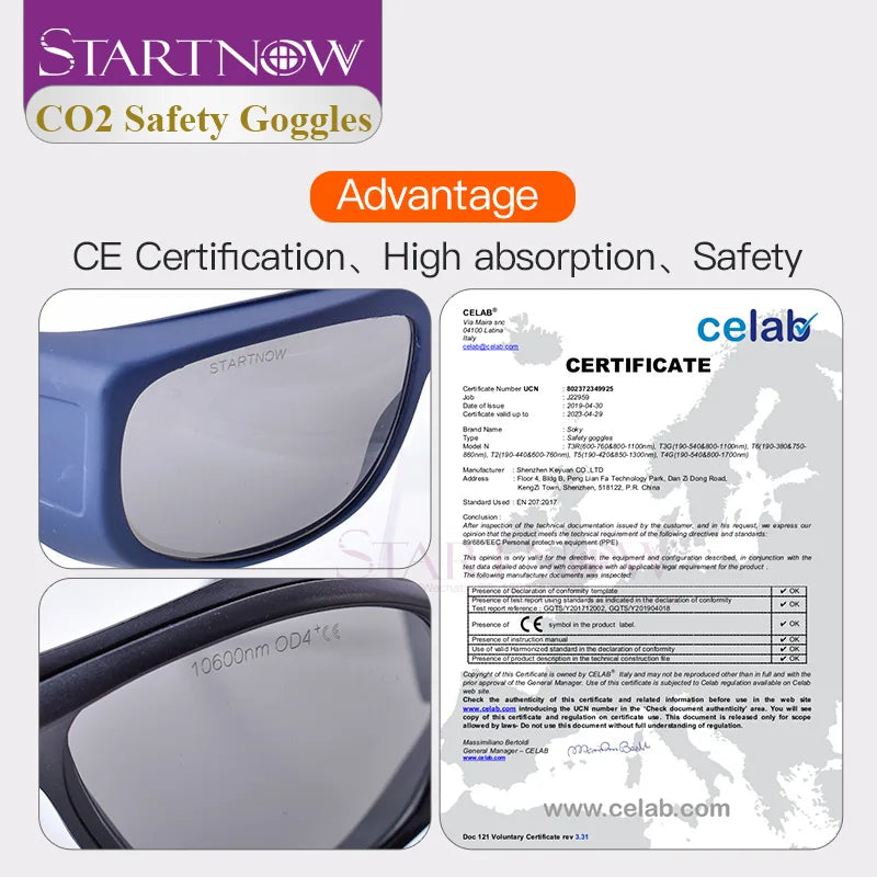 Startnow Laser Safety Glasses 10.6nm CE Certified TR — product photo 4 of 6