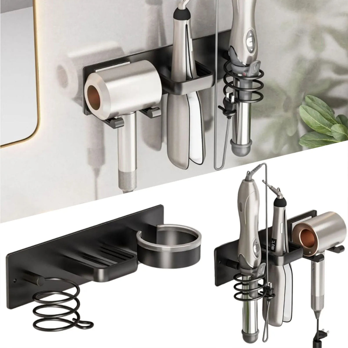 Hair Dryer Stand Electric Hair Dryer Wall Shelf — main product photo