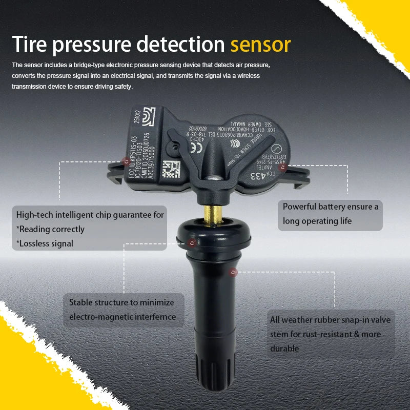 1/4PCS TPMS Tire Pressure Monitoring Sensor 68313387AB Fits — product photo 3 of 6