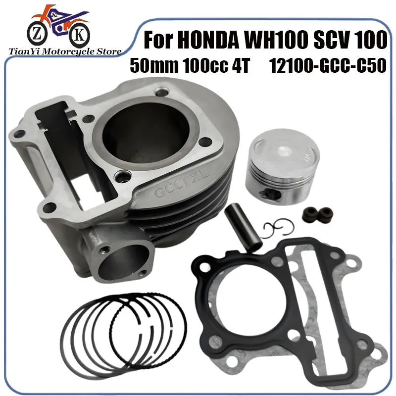 WH100 Motorcycle Cylinder Piston Kit For For Honda — main product photo