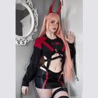 Gothic Demon Vampire Cosplay Costume Women Sexy Leather — product photo 5 of 6