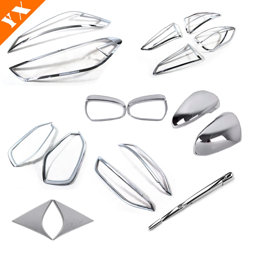 Full Set Chrome Car Headlight Tail Light Trim — main product photo