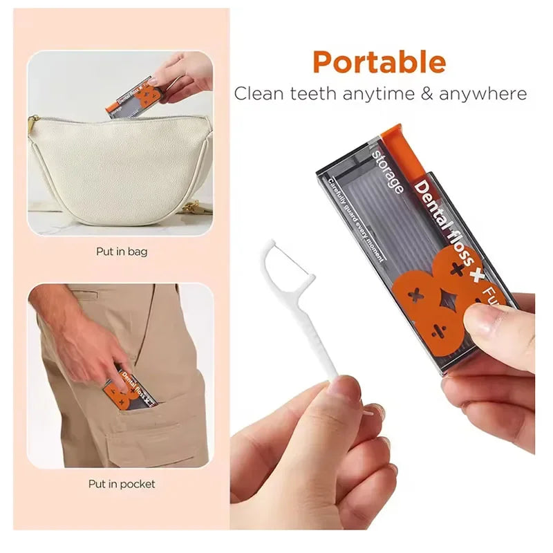 Floss Dispenser Includes 10Pcs Floss Automatic Ejectable Floss — product photo 5 of 6