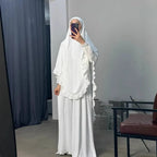 Eid Ramadan Abaya Khimar Set Muslim Women Prayer