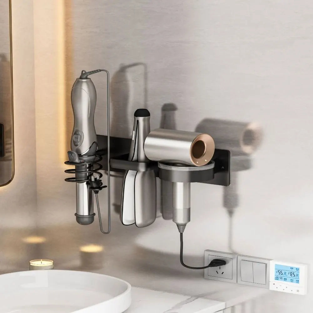 Hair Dryer Stand Electric Hair Dryer Wall Shelf — product photo 3 of 6