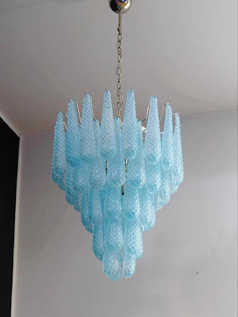 4-8 Layer Colorzied Glass Art E14 LED Ceiling — product photo 5 of 6