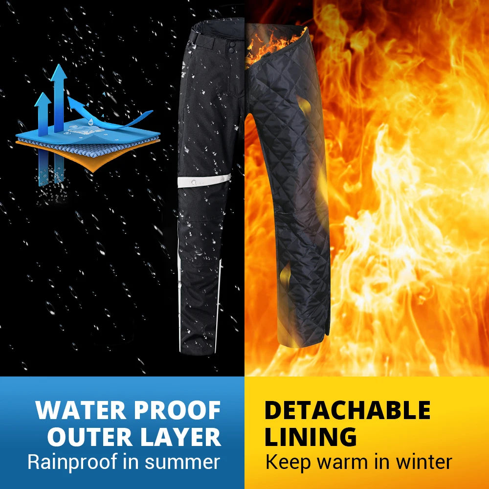 Men's Motorcycle Pants Warm Windproof Outdoor Motocross Riding — product photo 2 of 6