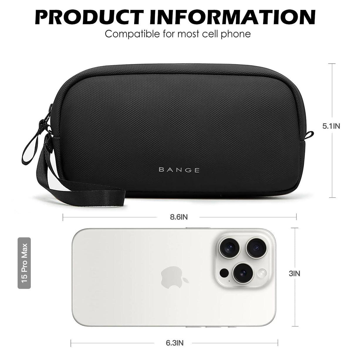 BANGE Travel Organizer Bag Power Bank Mini Pouch — product photo 2 of 6