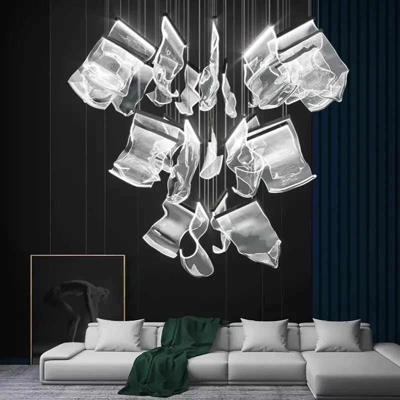 Modern Novelty LED Light Guide Ceiling Chandelier living — main product photo