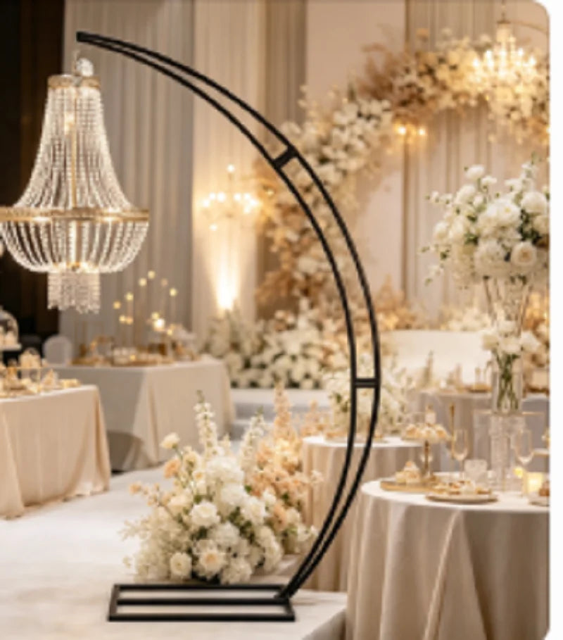1/6pcs 2.4M Metal Iron Half Moon Shape Chandelier — product photo 2 of 6