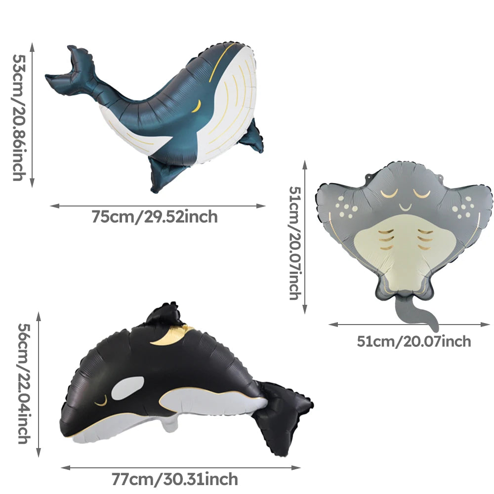 3pcs Ocean Theme Balloons — product photo 4 of 6