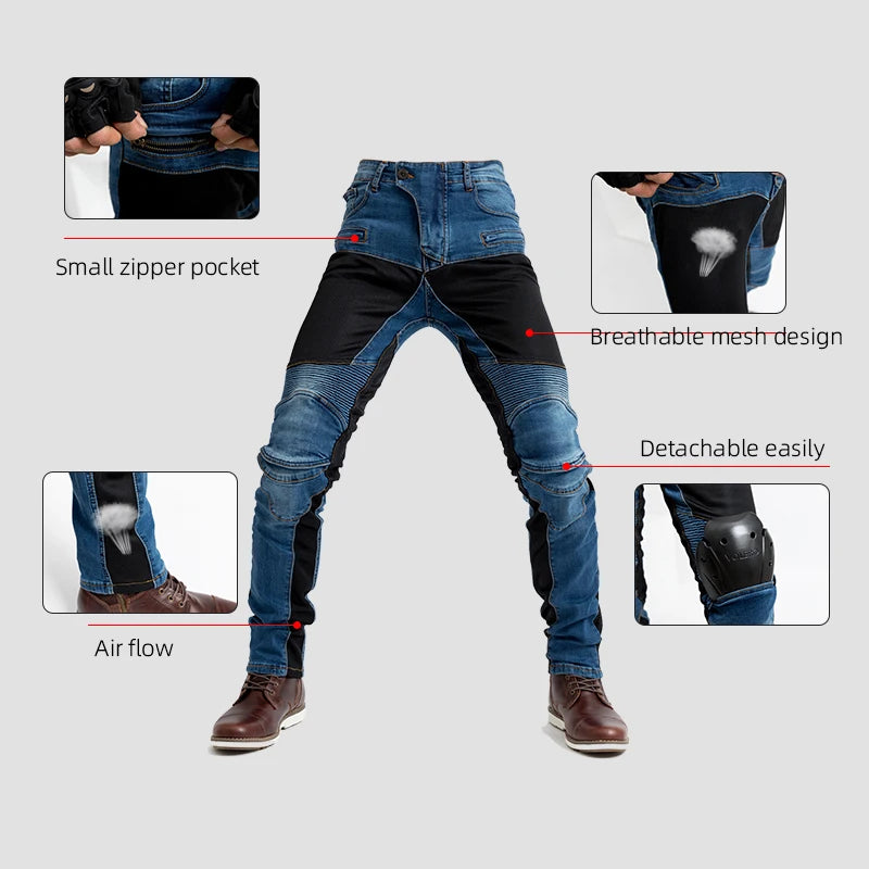 Summer Riding Breath Net Motorcycle Riding Jeans Outdoor — product photo 3 of 6