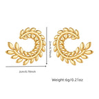 DIEYURO 316L Stainless Steel Golden Ear of wheat — product photo 2 of 6