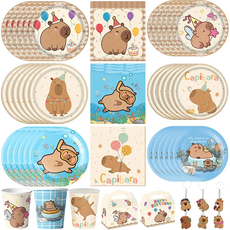 Capybara Birthday Party Decoration Tableware Theme Candy Box — main product photo