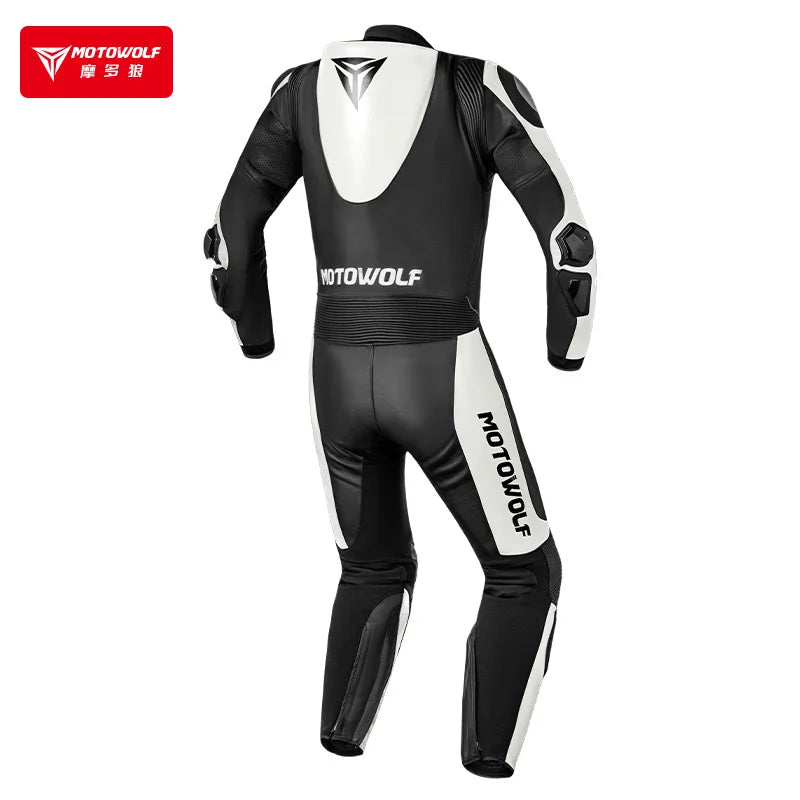 MOTOWOLF JM10 One-piece Riding Leather Suit Cowhide Leather — product photo 3 of 6