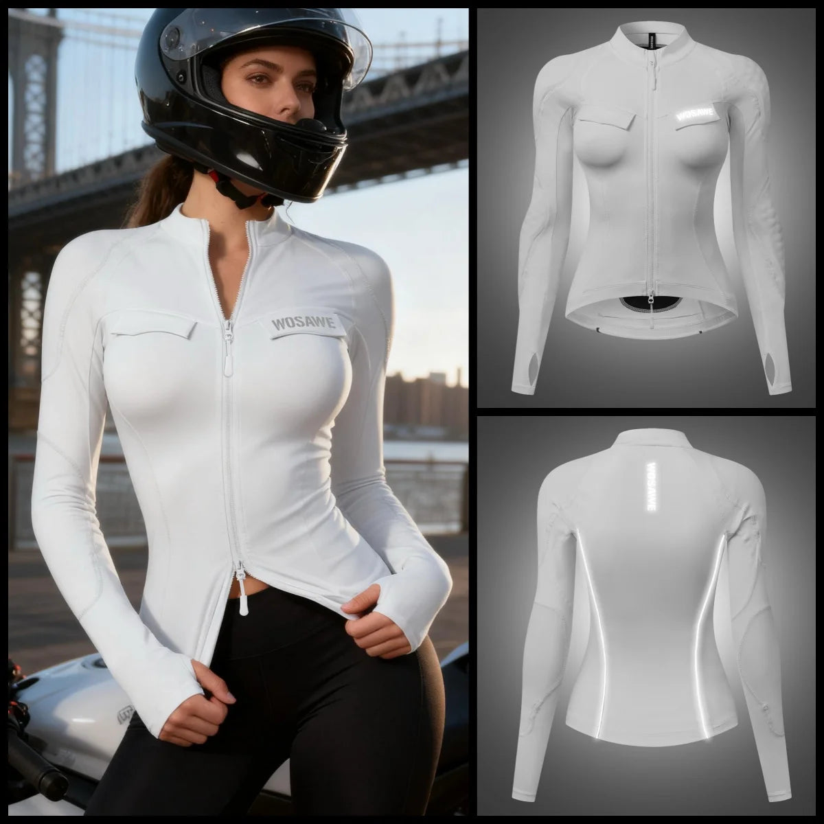 WOSAWE Women Motorcycle Jacket and Pants Set Motorbike — product photo 2 of 5