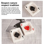 European Poker Ashtray Red Heart A Creative Porcelain — product photo 5 of 6