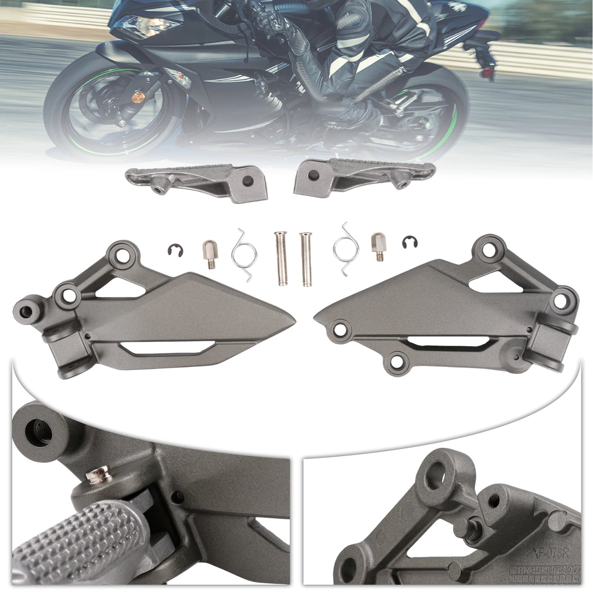 Motorcycle Footrest Foot Peg Mount Bracket Front Left — product photo 6 of 6