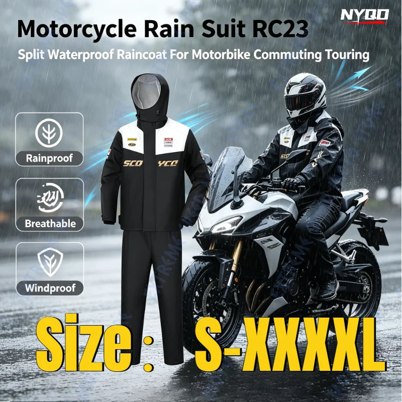 Motorcycle Split Raincoat Set Men Women Rainstorm Prevention — main product photo