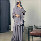 Eid Ramadan Abaya Khimar Set Muslim Women Prayer