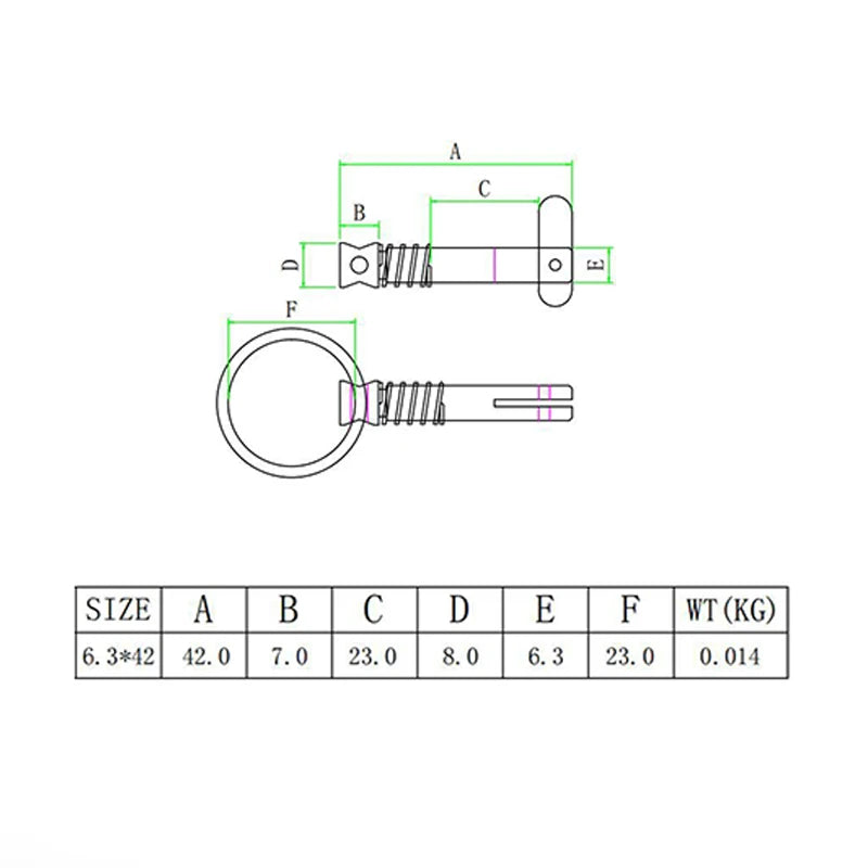 1PC Quick Pin Automatic Locking Pin Yacht Accessories — product photo 6 of 6