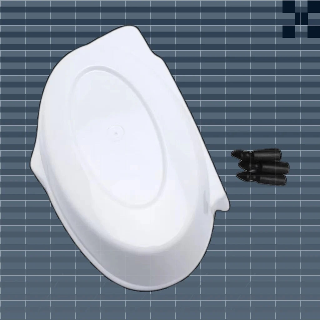 White ABS Plastic Motorbike Battery Side Cover for — main product photo