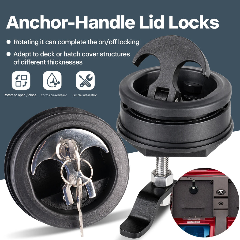 Anchor Handle Lid Lock Flush Pull Latch with — main product photo