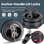 Anchor Handle Lid Lock Flush Pull Latch with — main product photo