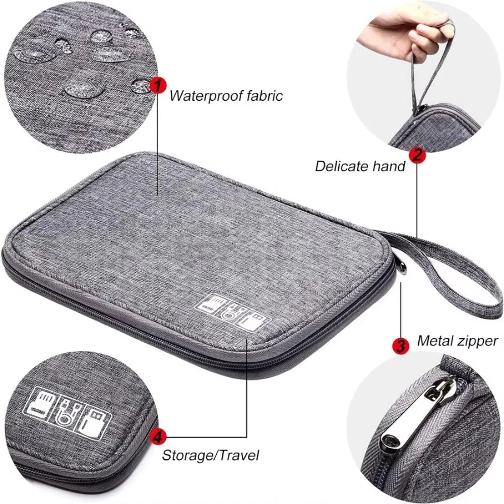 Electronic Accessory Organizer Bag Portable Phone Cable Storage — product photo 4 of 6