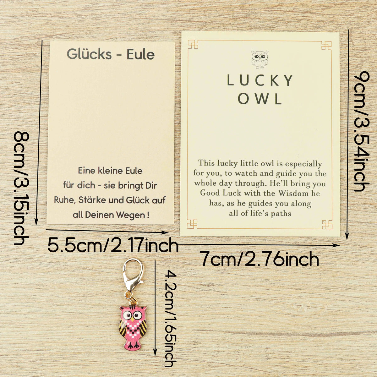 12pcs Charming Owl Keychains — product photo 5 of 6