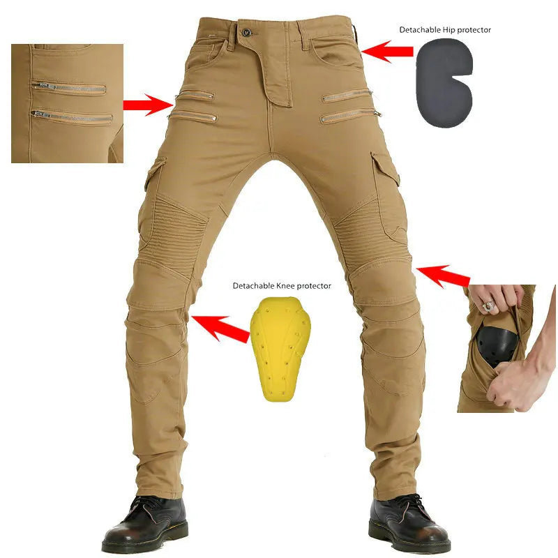 Men's Fashion Motorcycle Jeans Outdoor Riding Rider Black — product photo 3 of 6