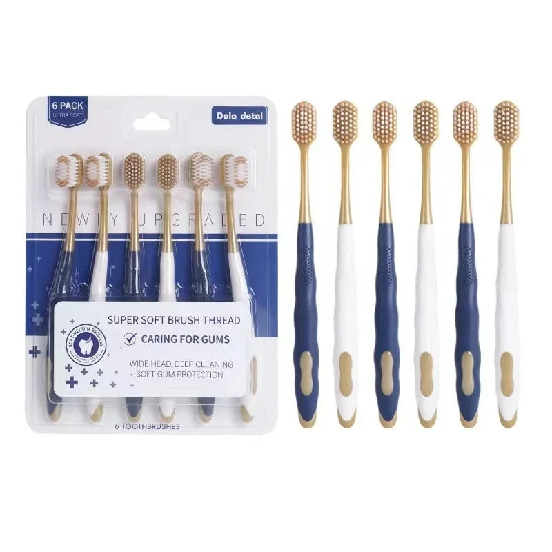 Premium Wide Head Soft Bristled Toothbrush 6 Pack — product photo 6 of 6