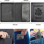 Passport Holder Cover Wallet Travel Essentials RFID Blocking — product photo 2 of 6