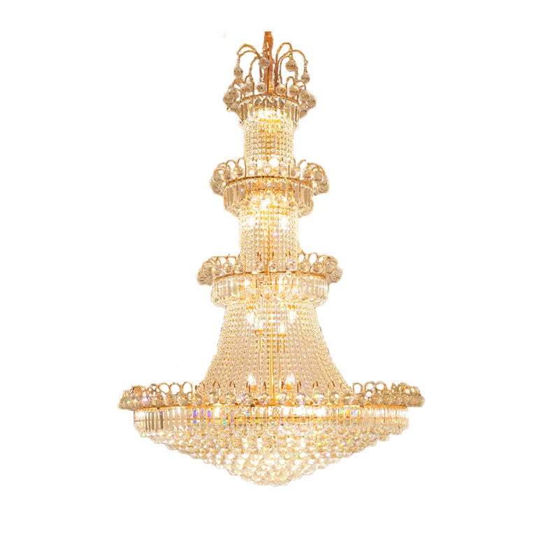 Luxury Crystal Chandelier 4-Layer for High Ceiling — product photo 6 of 6