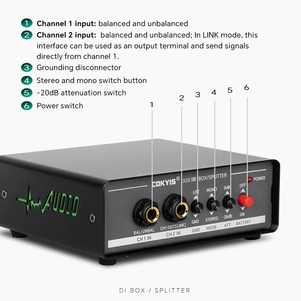 DI BOX Active Two-Channel Audio System High Frequency — product photo 5 of 5