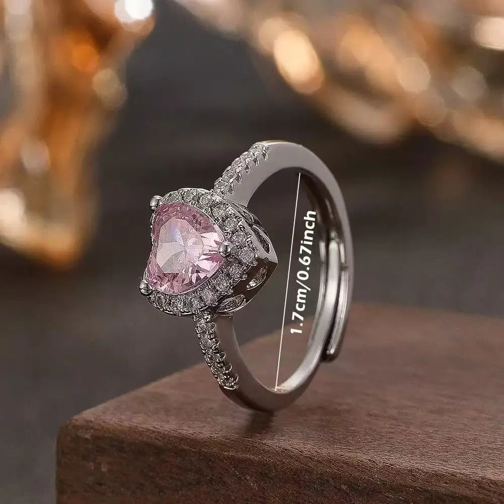 1PCS Fashionable and Exquisite Micro inlaid Zircon Love