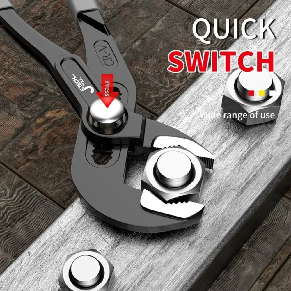Water Pump Pliers Quick-Release Plumbing Pliers Pipe Wrench — product photo 2 of 6